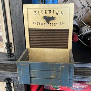 Wooden shelf for laundry or home accent washcloth storage etc.